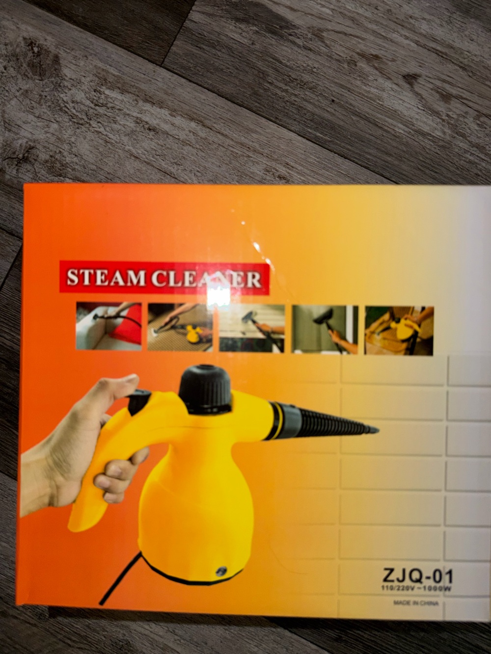 Bright Yellow Handheld Steam Cleaner with Pointed Nozzle